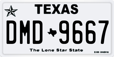 TX license plate DMD9667