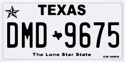 TX license plate DMD9675
