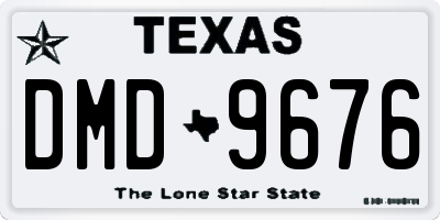 TX license plate DMD9676