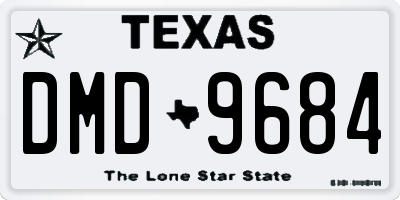 TX license plate DMD9684