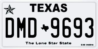 TX license plate DMD9693