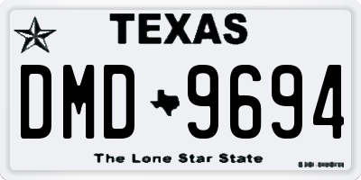 TX license plate DMD9694