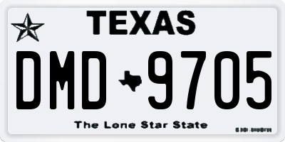 TX license plate DMD9705