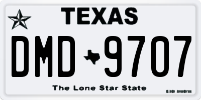 TX license plate DMD9707