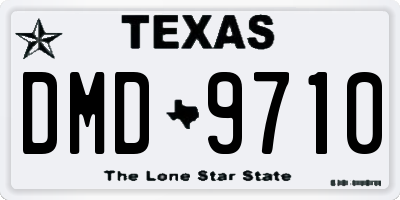 TX license plate DMD9710