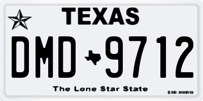 TX license plate DMD9712