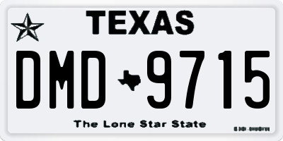 TX license plate DMD9715