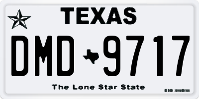 TX license plate DMD9717