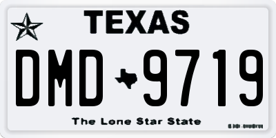TX license plate DMD9719