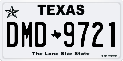 TX license plate DMD9721
