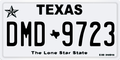 TX license plate DMD9723