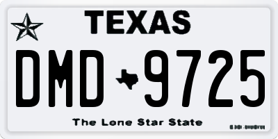 TX license plate DMD9725