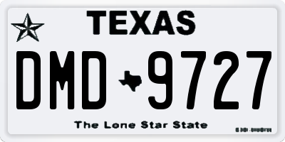 TX license plate DMD9727