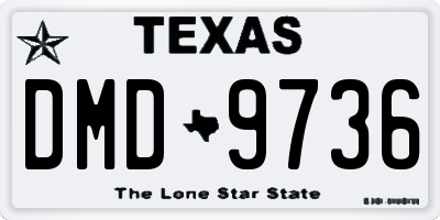TX license plate DMD9736