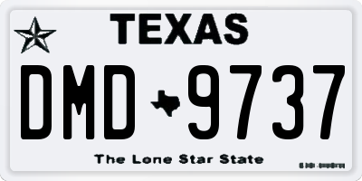 TX license plate DMD9737