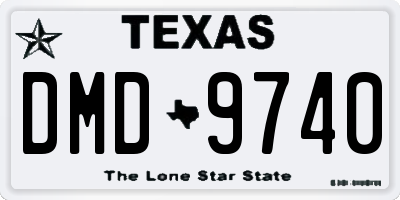 TX license plate DMD9740