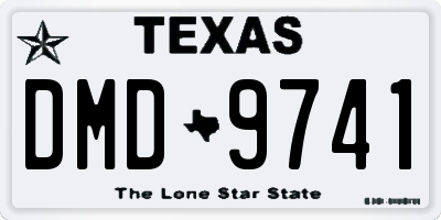 TX license plate DMD9741
