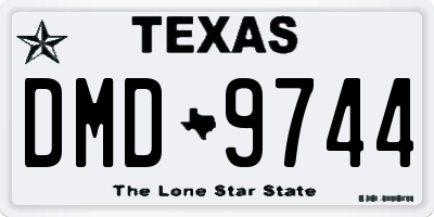 TX license plate DMD9744