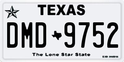TX license plate DMD9752