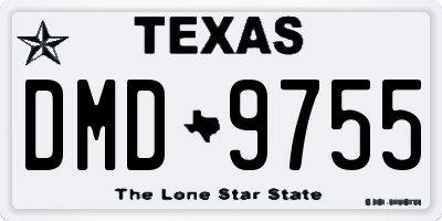 TX license plate DMD9755