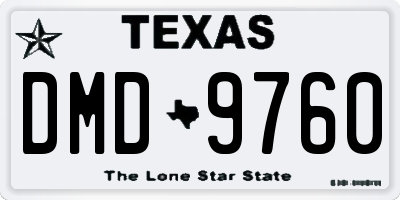 TX license plate DMD9760