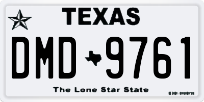 TX license plate DMD9761