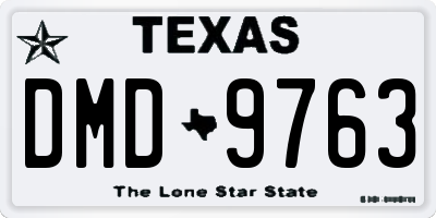 TX license plate DMD9763