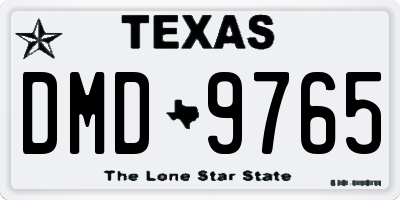 TX license plate DMD9765