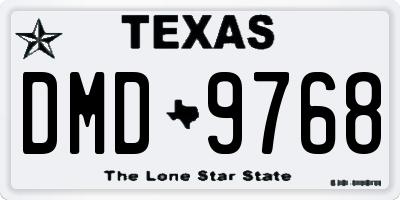 TX license plate DMD9768