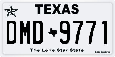 TX license plate DMD9771