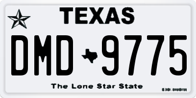 TX license plate DMD9775