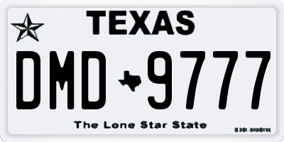 TX license plate DMD9777