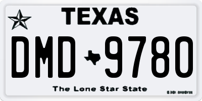TX license plate DMD9780