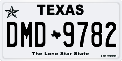 TX license plate DMD9782