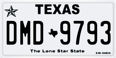 TX license plate DMD9793