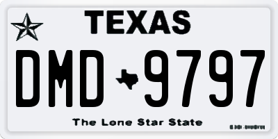 TX license plate DMD9797