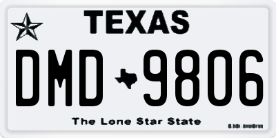 TX license plate DMD9806