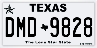 TX license plate DMD9828