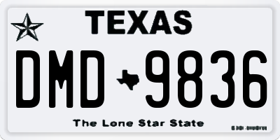 TX license plate DMD9836