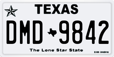 TX license plate DMD9842