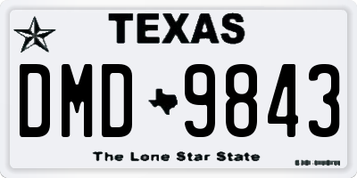 TX license plate DMD9843