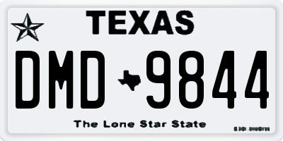 TX license plate DMD9844