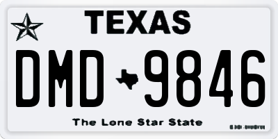 TX license plate DMD9846