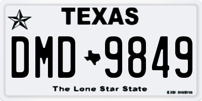 TX license plate DMD9849
