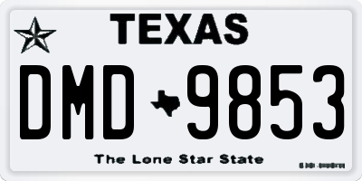 TX license plate DMD9853