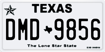 TX license plate DMD9856