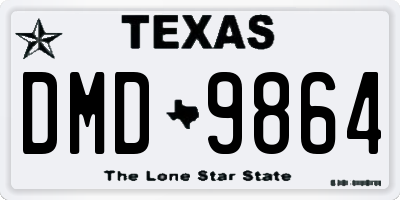 TX license plate DMD9864