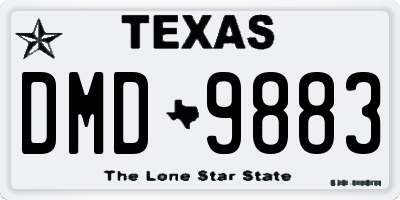TX license plate DMD9883