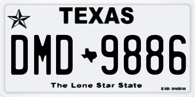 TX license plate DMD9886