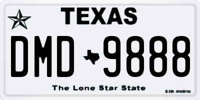 TX license plate DMD9888